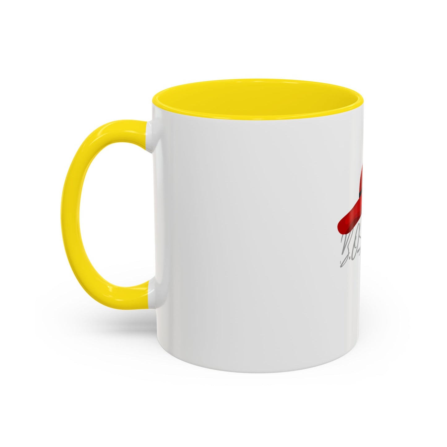 Bold Red Hat Accent Coffee Mug - Stylish Drinkware for Fashion Lovers
