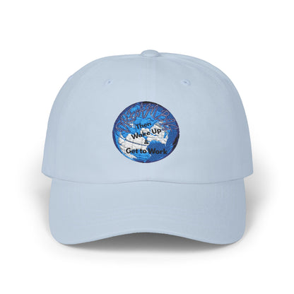Inspirational Classic Dad Cap - 'Wake Up, Get to Work'