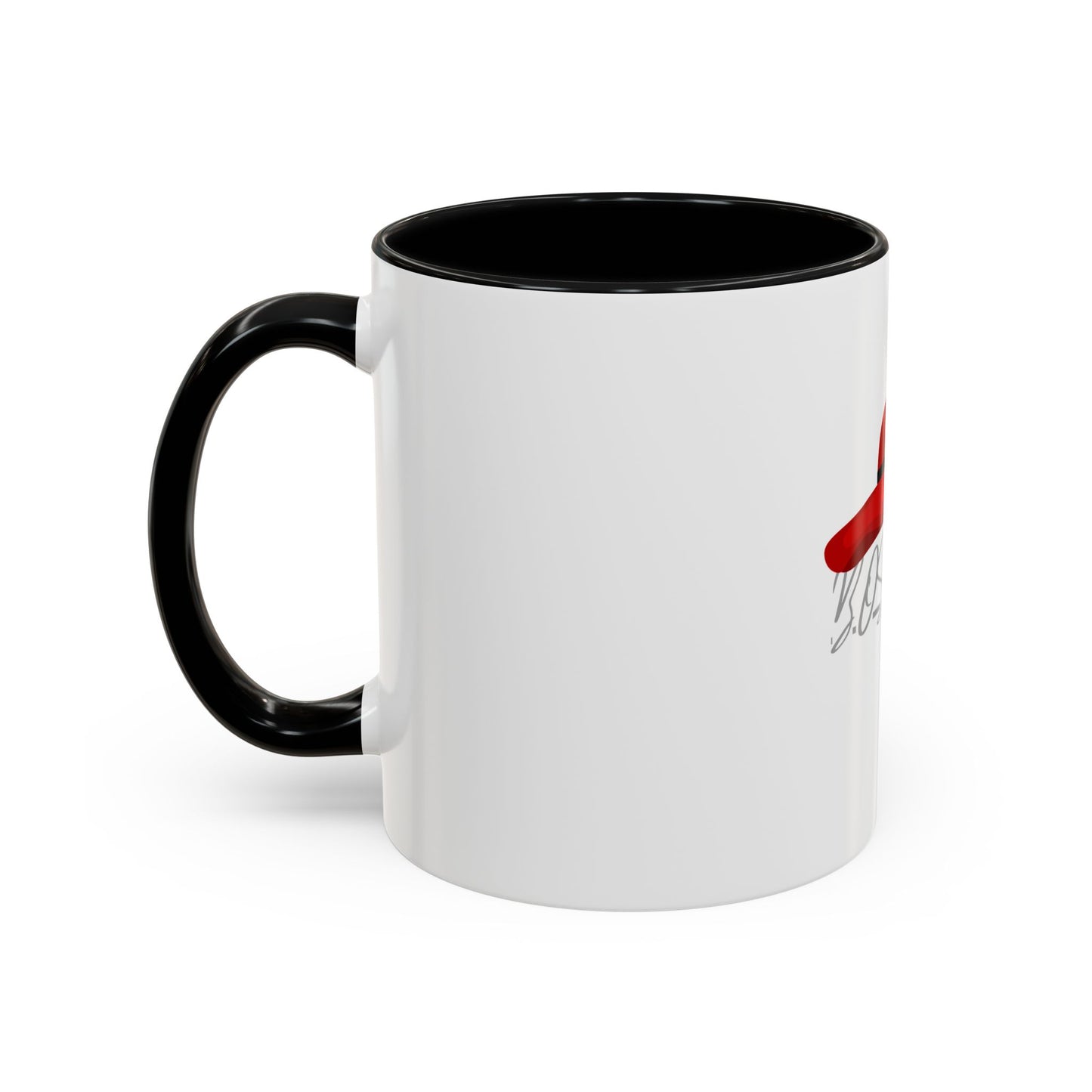 Bold Red Hat Accent Coffee Mug - Stylish Drinkware for Fashion Lovers