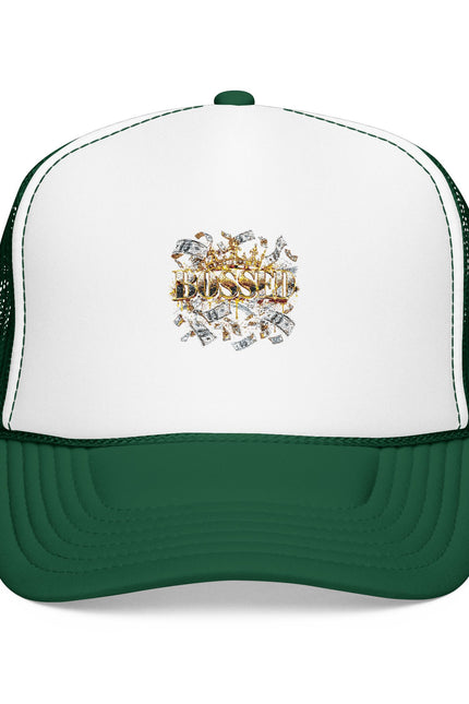 Trucker Hat — Gold Diamond Grill Graphic Foam Mesh Cap