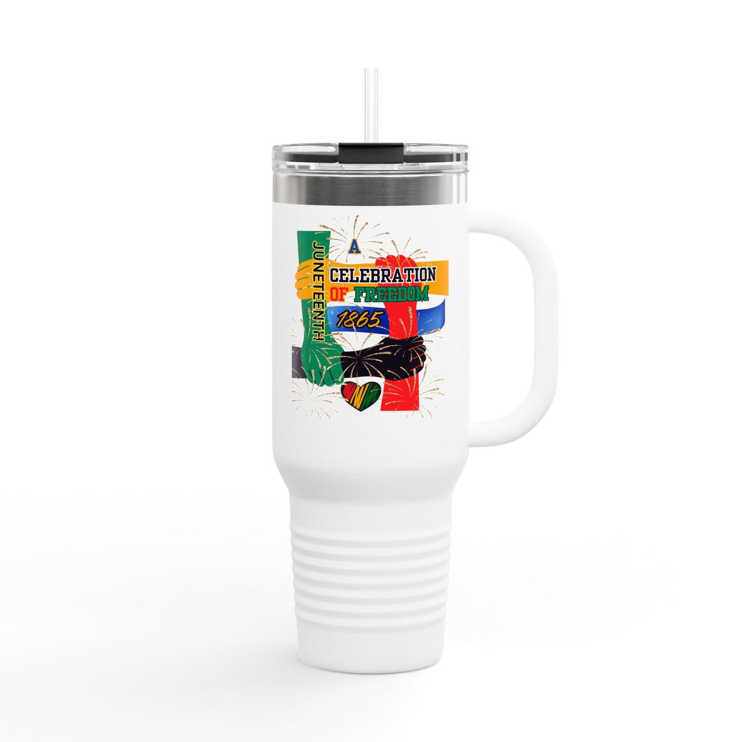 Juneteenth Celebration Insulated Travel Mug - 40oz Freedom Design