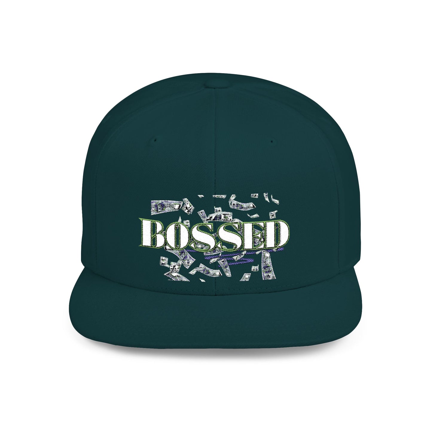 BOSSED Flat Bill Snapback Hat - Stylish Cap for Confident Individuals