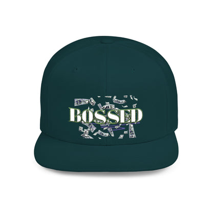 BOSSED Flat Bill Snapback Hat - Stylish Cap for Confident Individuals
