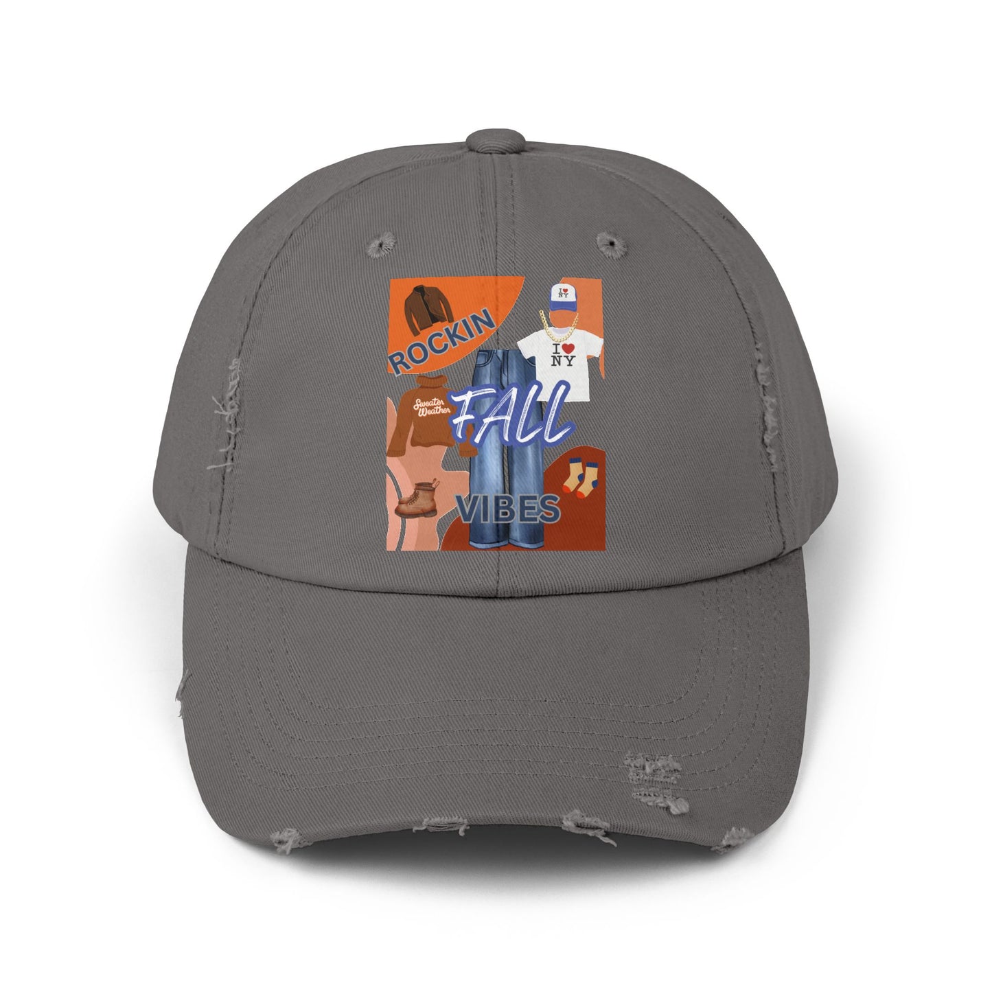 Fall Cap - Unisex Distressed Cap