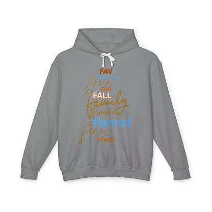 Fall Family Flannel Hoodie — "Fav Things" Cozy Autumn Sweatshirt