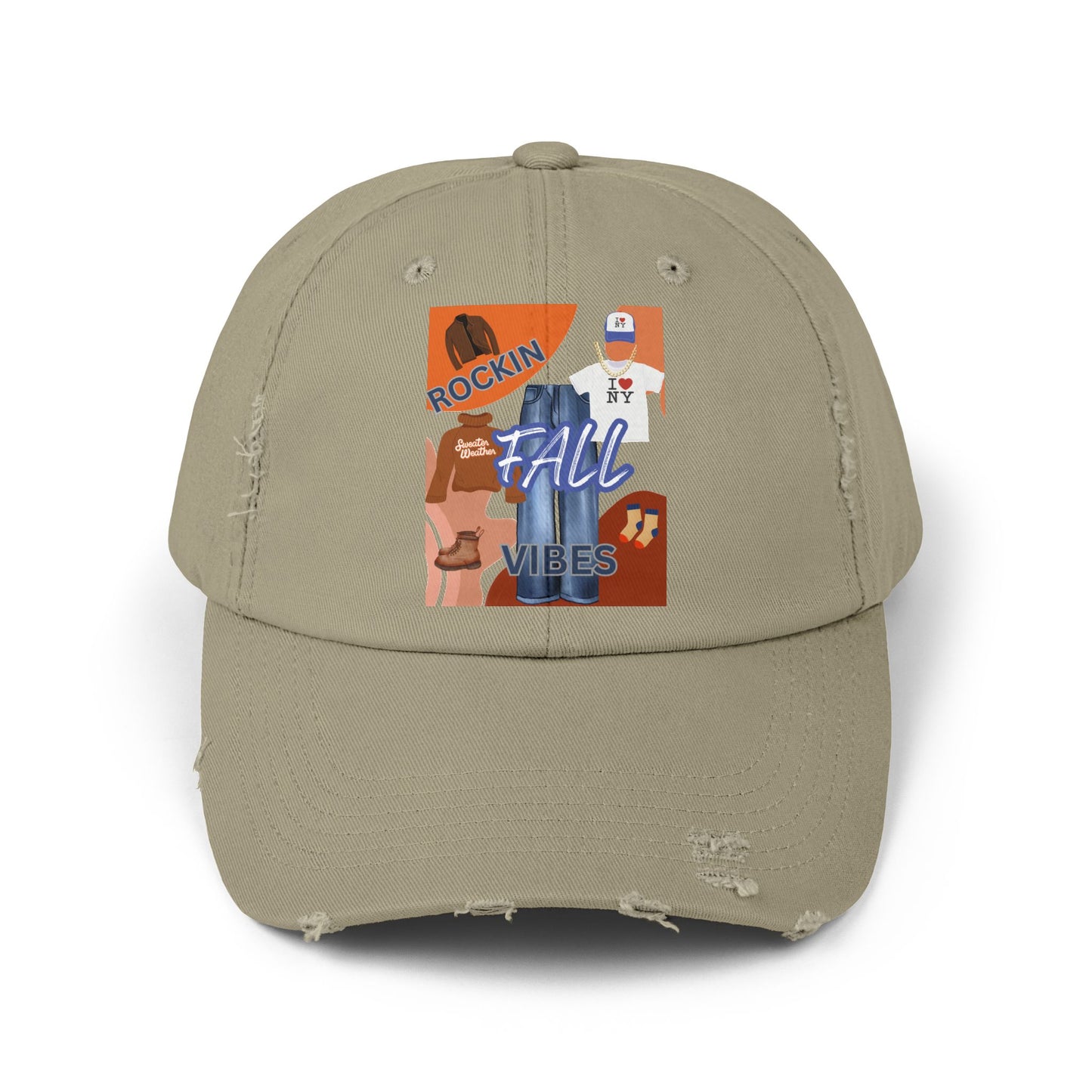 Fall Cap - Unisex Distressed Cap