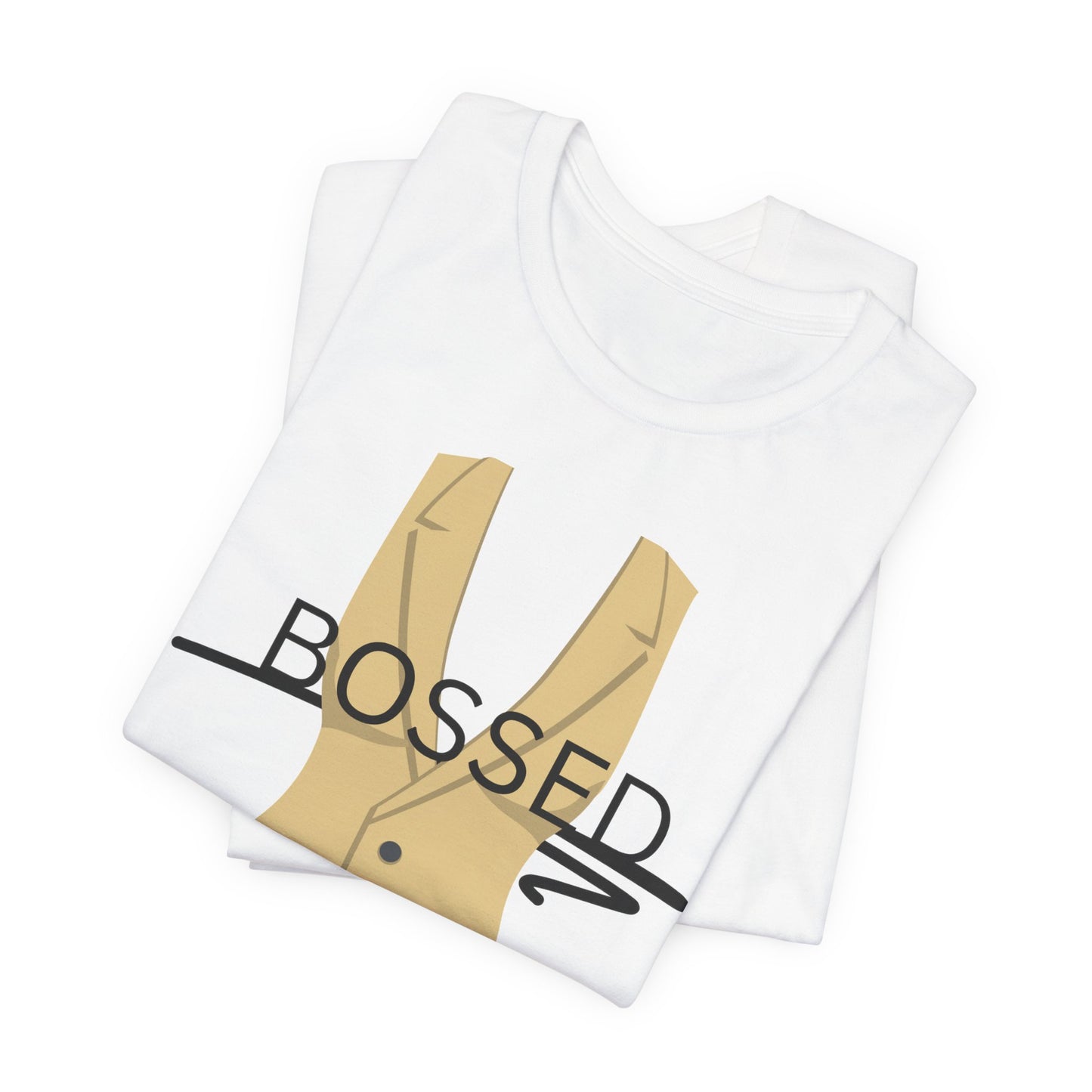 Bossed Unisex Garment-Dyed T-shirt in Black
