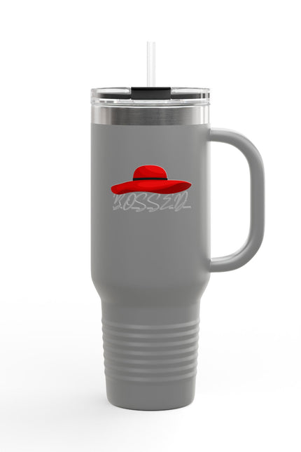 Fashionable Insulated Travel Mug - 40oz with 'BOSSED' Design