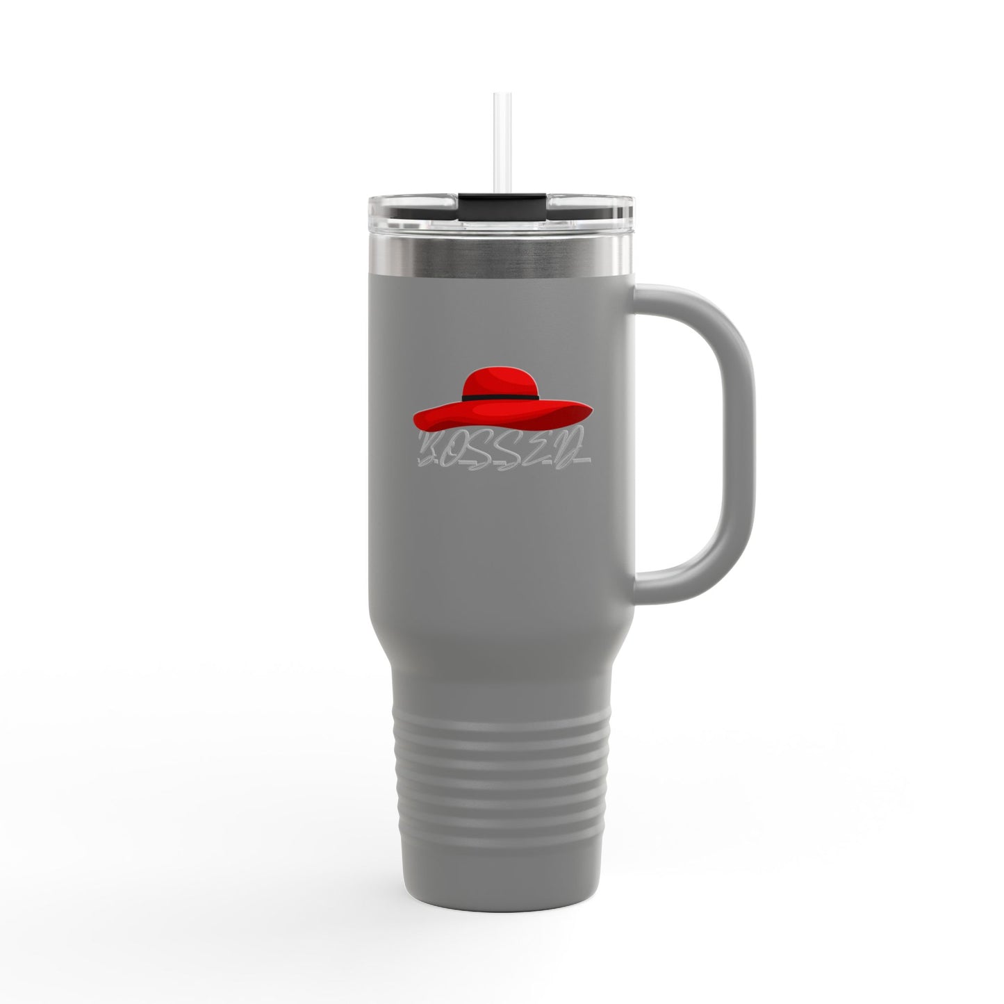 Fashionable Insulated Travel Mug - 40oz with 'BOSSED' Design
