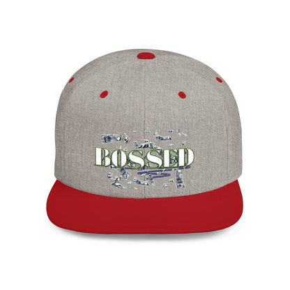 BOSSED Flat Bill Snapback Hat - Stylish Cap for Confident Individuals