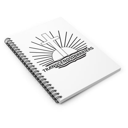 Inspirational Spiral Notebook - Transcends Barriers Cross, Motivational Journal, Gift for Students, Planner, Christian Supplies, [...]