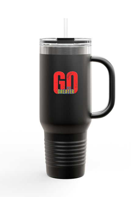Insulated Travel Mug - 40oz 'GO GREATER' for Adventurers & Daily Hustlers