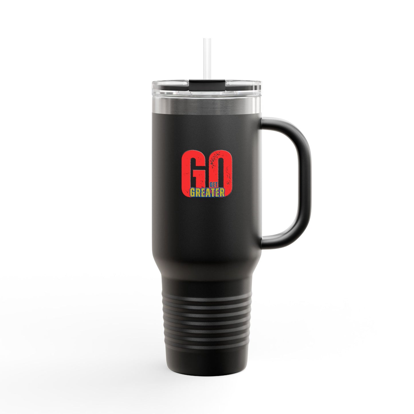 Insulated Travel Mug - 40oz 'GO GREATER' for Adventurers & Daily Hustlers