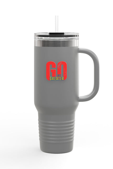 Insulated Travel Mug - 40oz 'GO GREATER' for Adventurers & Daily Hustlers