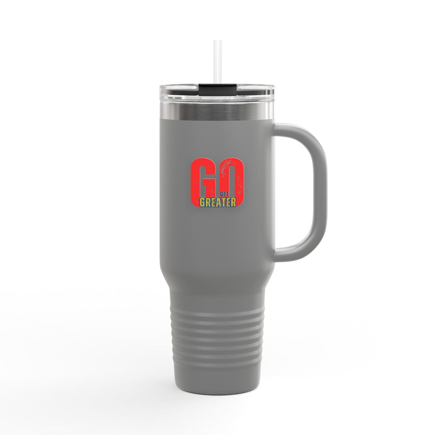Insulated Travel Mug - 40oz 'GO GREATER' for Adventurers & Daily Hustlers