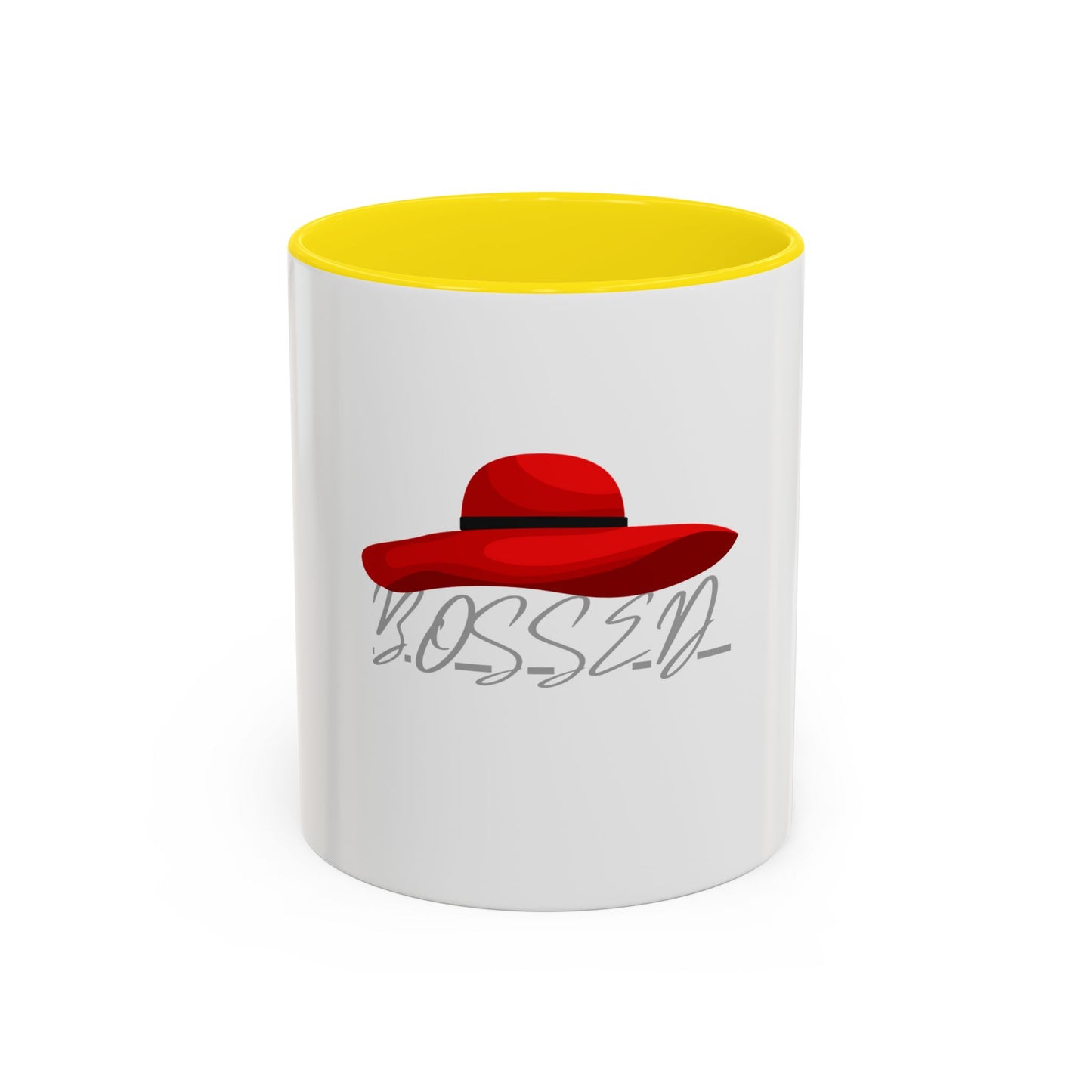 Bold Red Hat Accent Coffee Mug - Stylish Drinkware for Fashion Lovers
