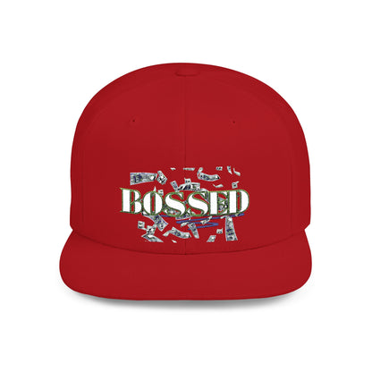 BOSSED Flat Bill Snapback Hat - Stylish Cap for Confident Individuals