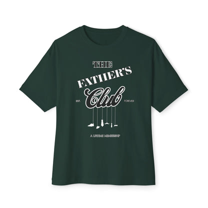 Classic Father’s Club Unisex Oversized Tee, Casual Shirt for Dads, Gift for Father's Day, Comfortable Everyday Wear, Trendy Boxy Top