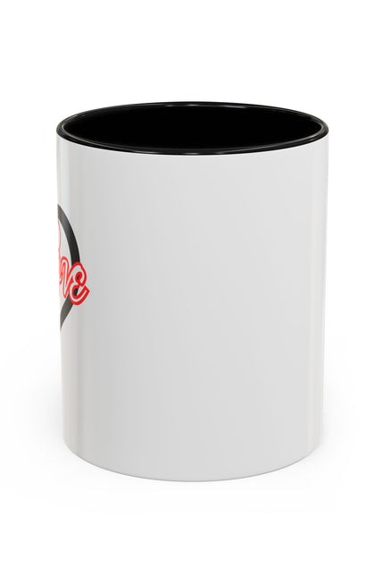 Self Love Heart Accent Coffee Mug — Inspirational 11/15oz Ceramic