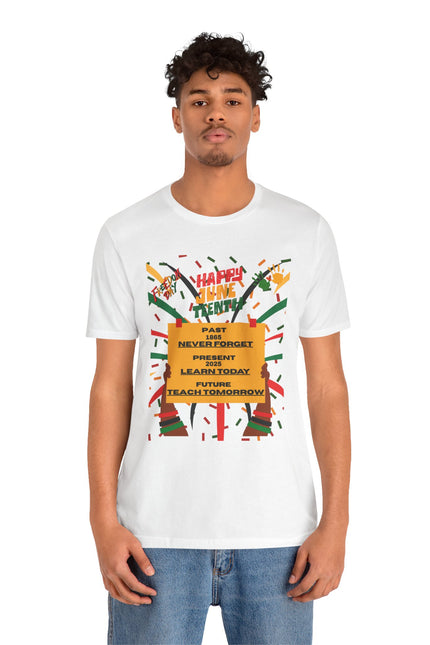 Happy Juneteenth Unisex Garment-Dyed T-Shirt - Celebrate Freedom and Heritage