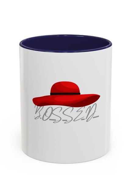 Bold Red Hat Accent Coffee Mug - Stylish Drinkware for Fashion Lovers
