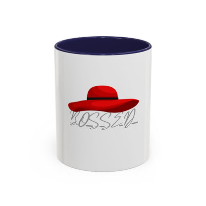 Bold Red Hat Accent Coffee Mug - Stylish Drinkware for Fashion Lovers