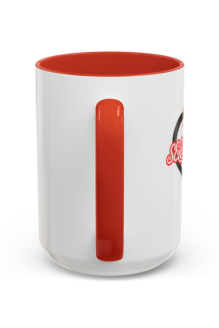 Self Love Heart Accent Coffee Mug — Inspirational 11/15oz Ceramic