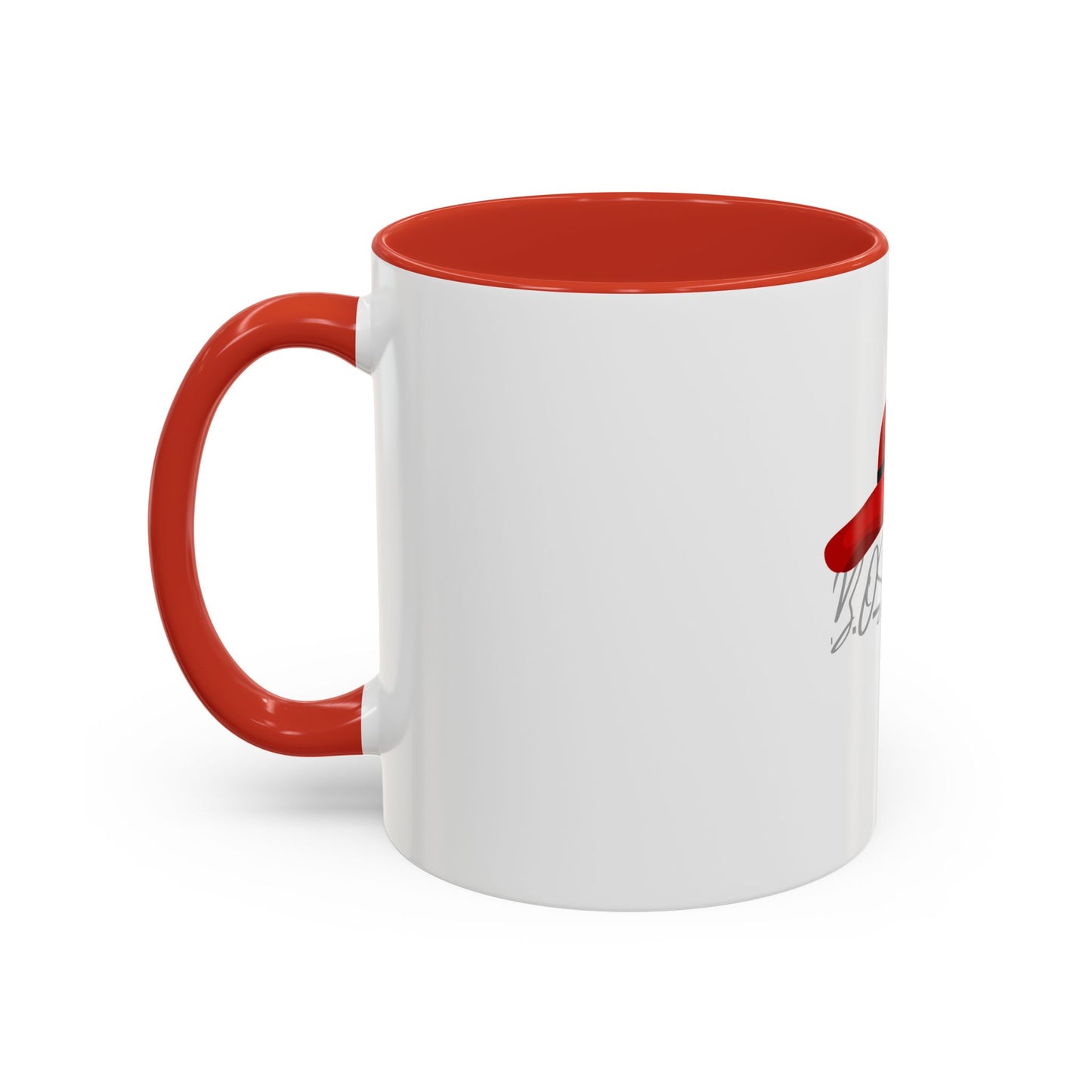Bold Red Hat Accent Coffee Mug - Stylish Drinkware for Fashion Lovers