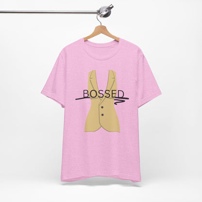 Bossed Unisex Garment-Dyed T-shirt in Black