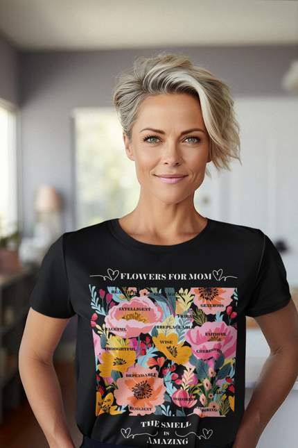 Floral Motif Unisex Tee | Botanical T-Shirt, Floral Graphic Tee, Trendy Summer Shirt, Gift for Her, Casual Wear