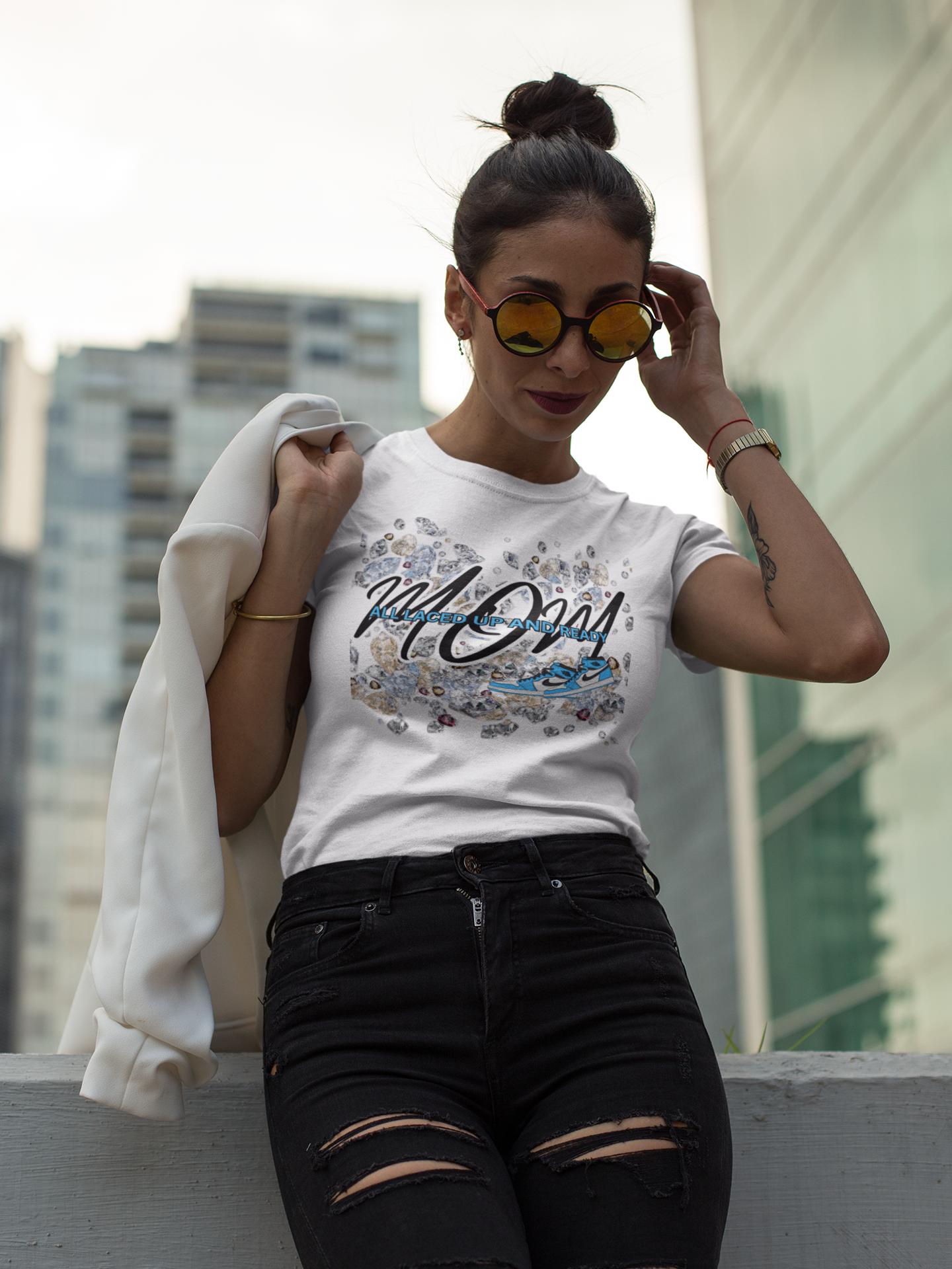 Mom Lace-Up Tee