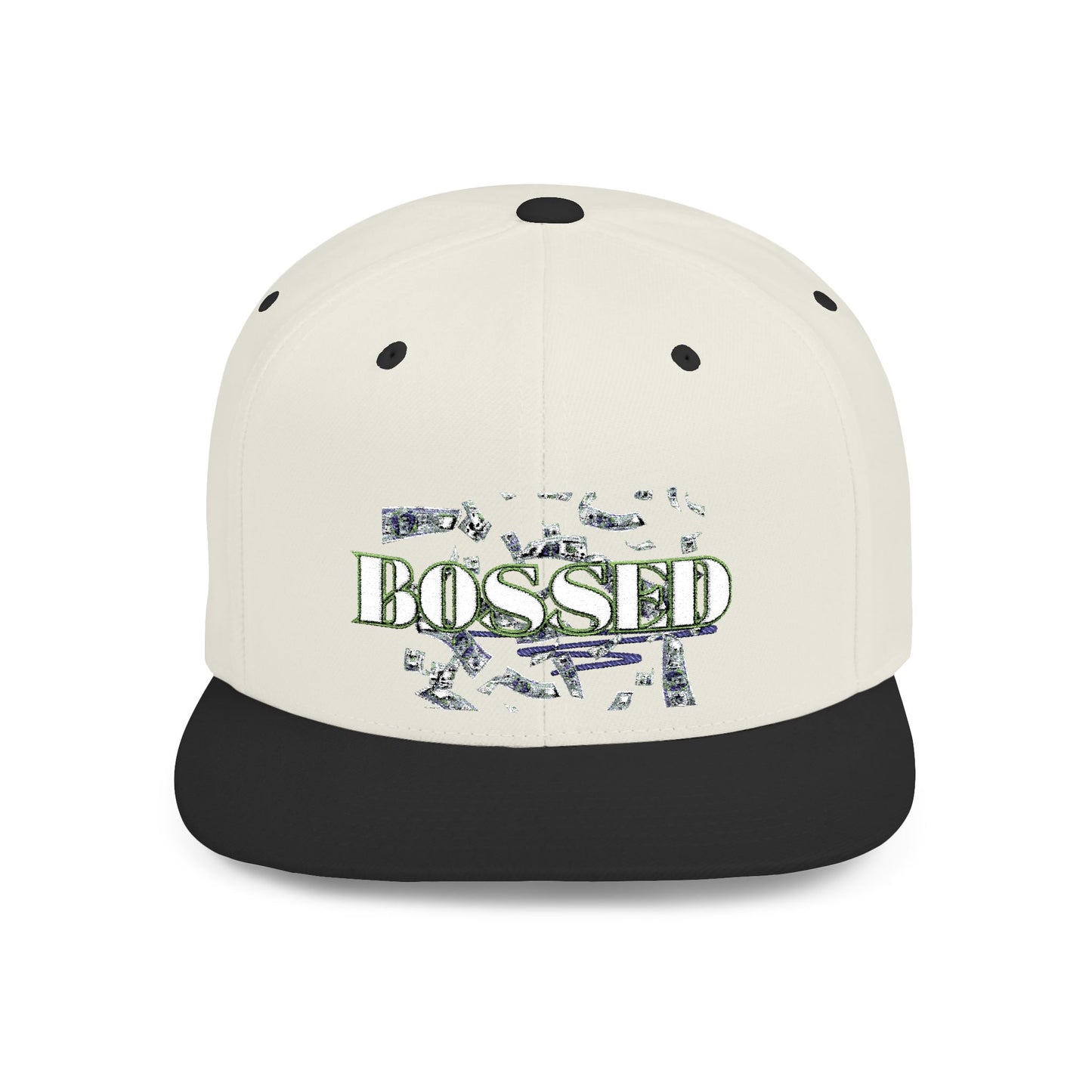 BOSSED Flat Bill Snapback Hat - Stylish Cap for Confident Individuals