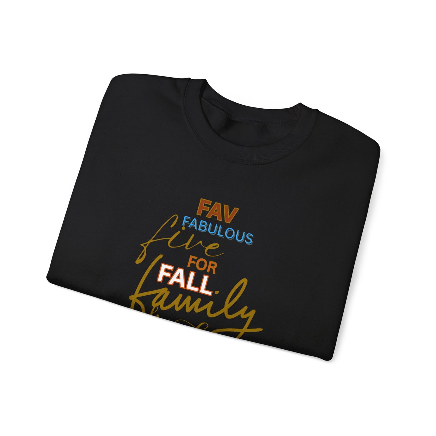 Fall Flannel & Family Crewneck Sweatshirt — Cozy Autumn Word-Art Pullover