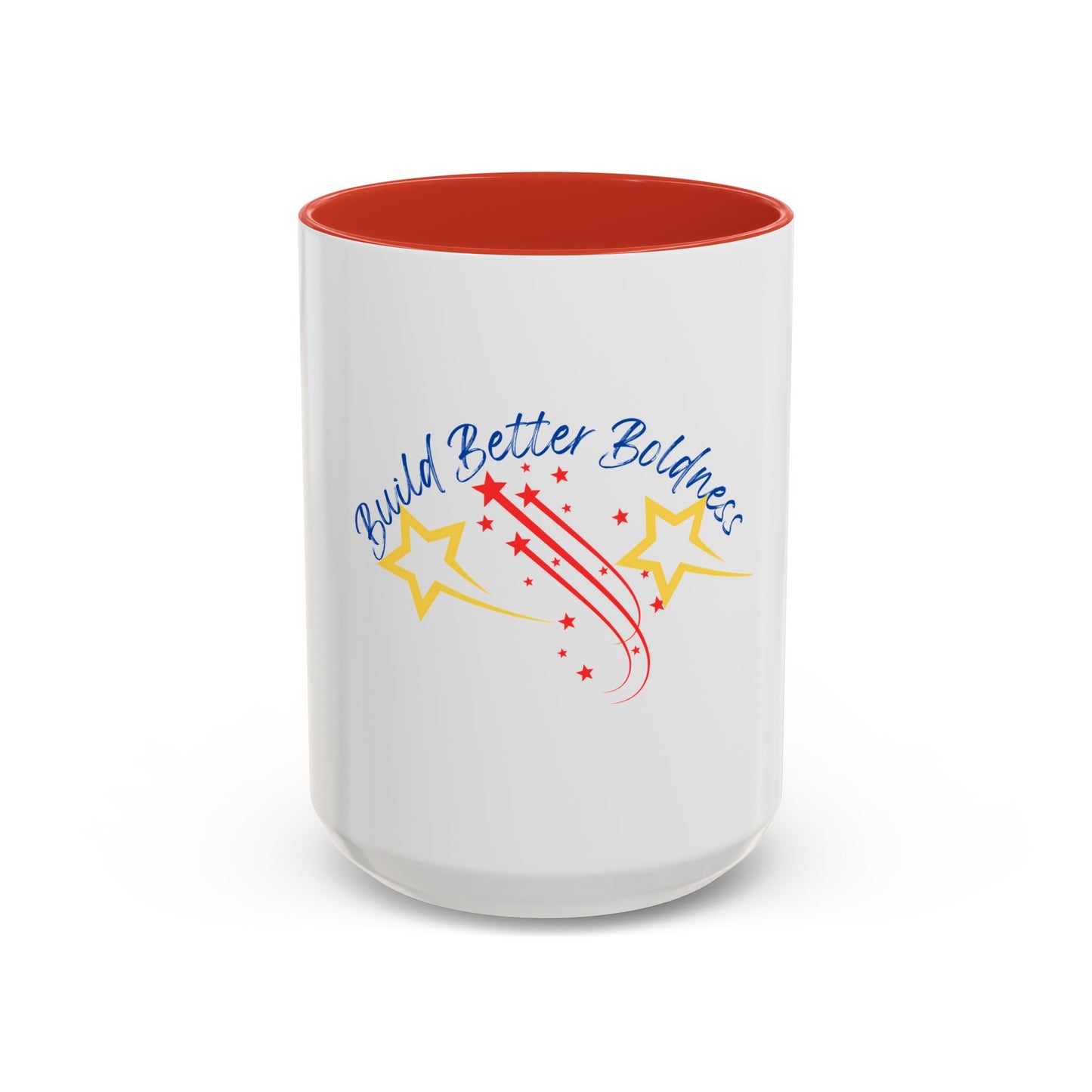 Inspirational Accent Coffee Mug - Build Better Boldness - Perfect for Morning Motivation