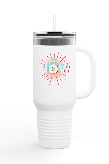 Motivational Insulated Travel Mug - 40oz - ‘Over Now’ Design