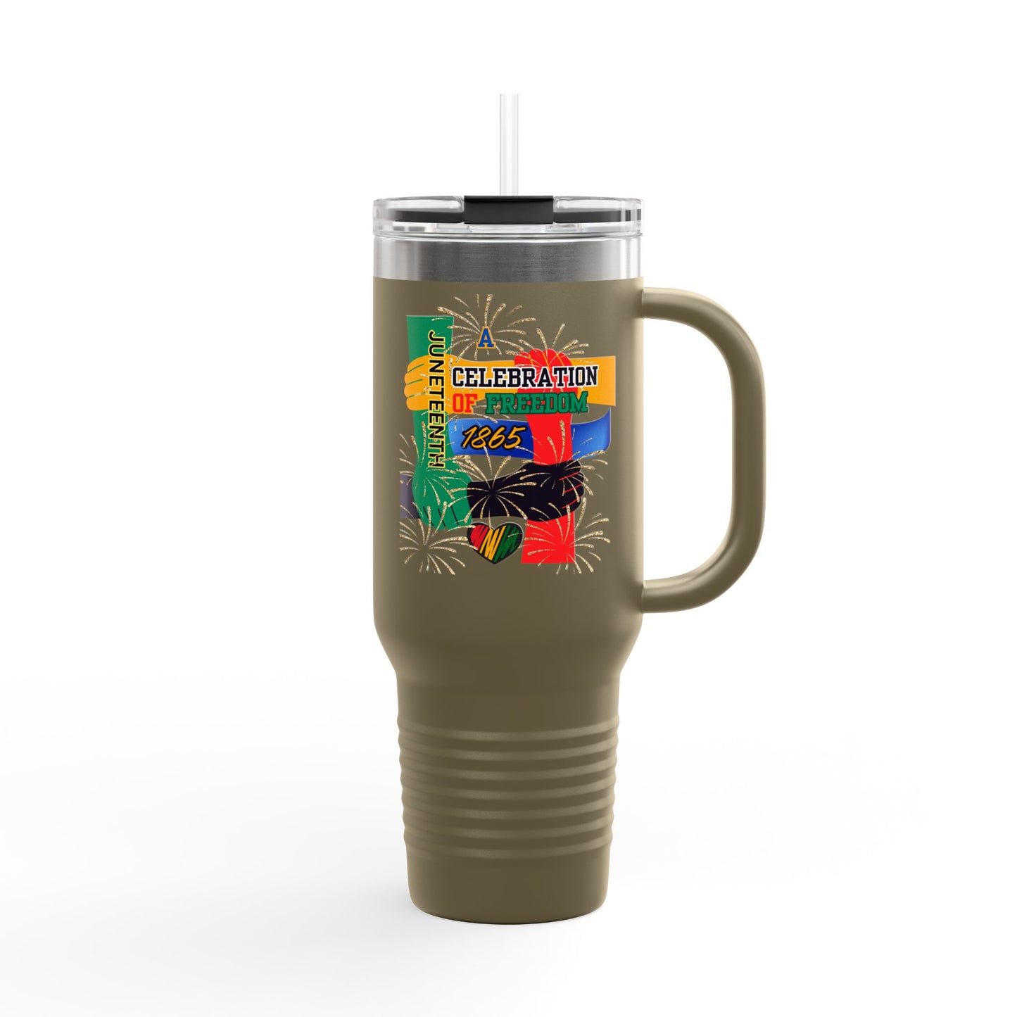 Juneteenth Celebration Insulated Travel Mug - 40oz Freedom Design