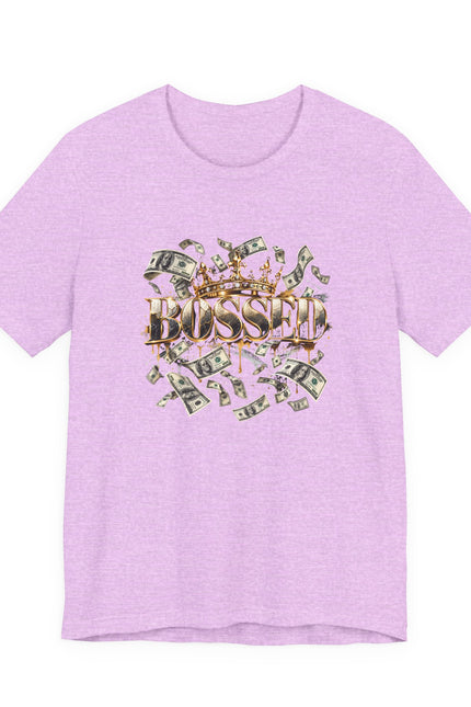 Money Shower Tee — 'Blessed' Gold Script Graphic T‑Shirt