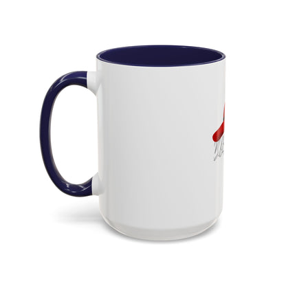 Bold Red Hat Accent Coffee Mug - Stylish Drinkware for Fashion Lovers