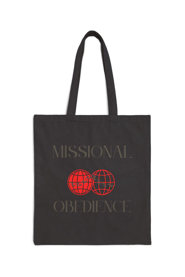 Missionary Message Cotton Tote Bag, Eco-Friendly Shopping Bag, Reusable Grocery Tote, Perfect for Church Events, Faith-Based Gifts