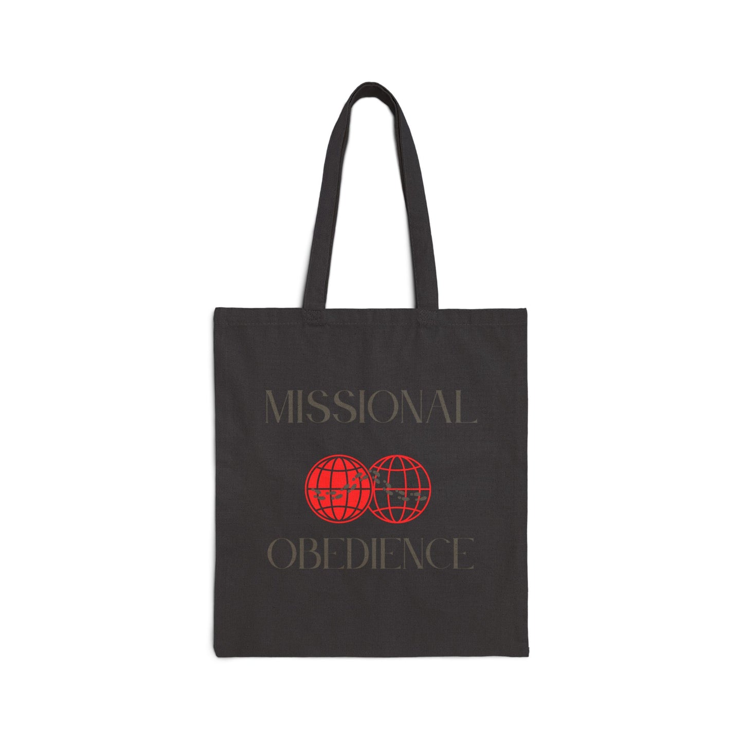 Missionary Message Cotton Tote Bag, Eco-Friendly Shopping Bag, Reusable Grocery Tote, Perfect for Church Events, Faith-Based Gifts