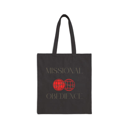 Missionary Message Cotton Tote Bag, Eco-Friendly Shopping Bag, Reusable Grocery Tote, Perfect for Church Events, Faith-Based Gifts