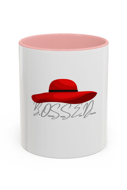 Bold Red Hat Accent Coffee Mug - Stylish Drinkware for Fashion Lovers