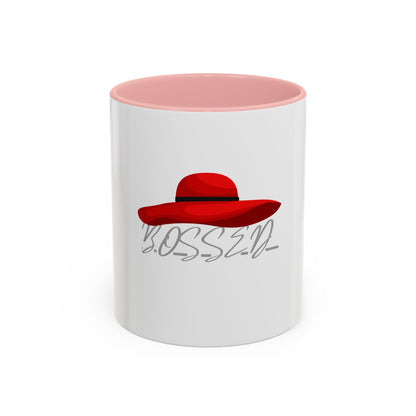 Bold Red Hat Accent Coffee Mug - Stylish Drinkware for Fashion Lovers