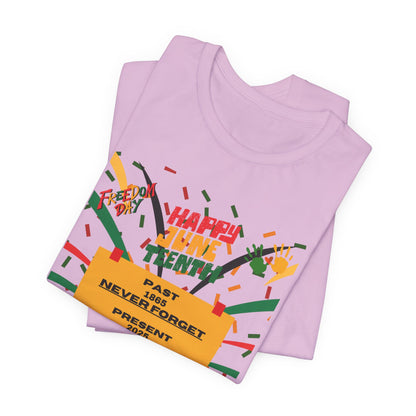 Happy Juneteenth Unisex Garment-Dyed T-Shirt - Celebrate Freedom and Heritage