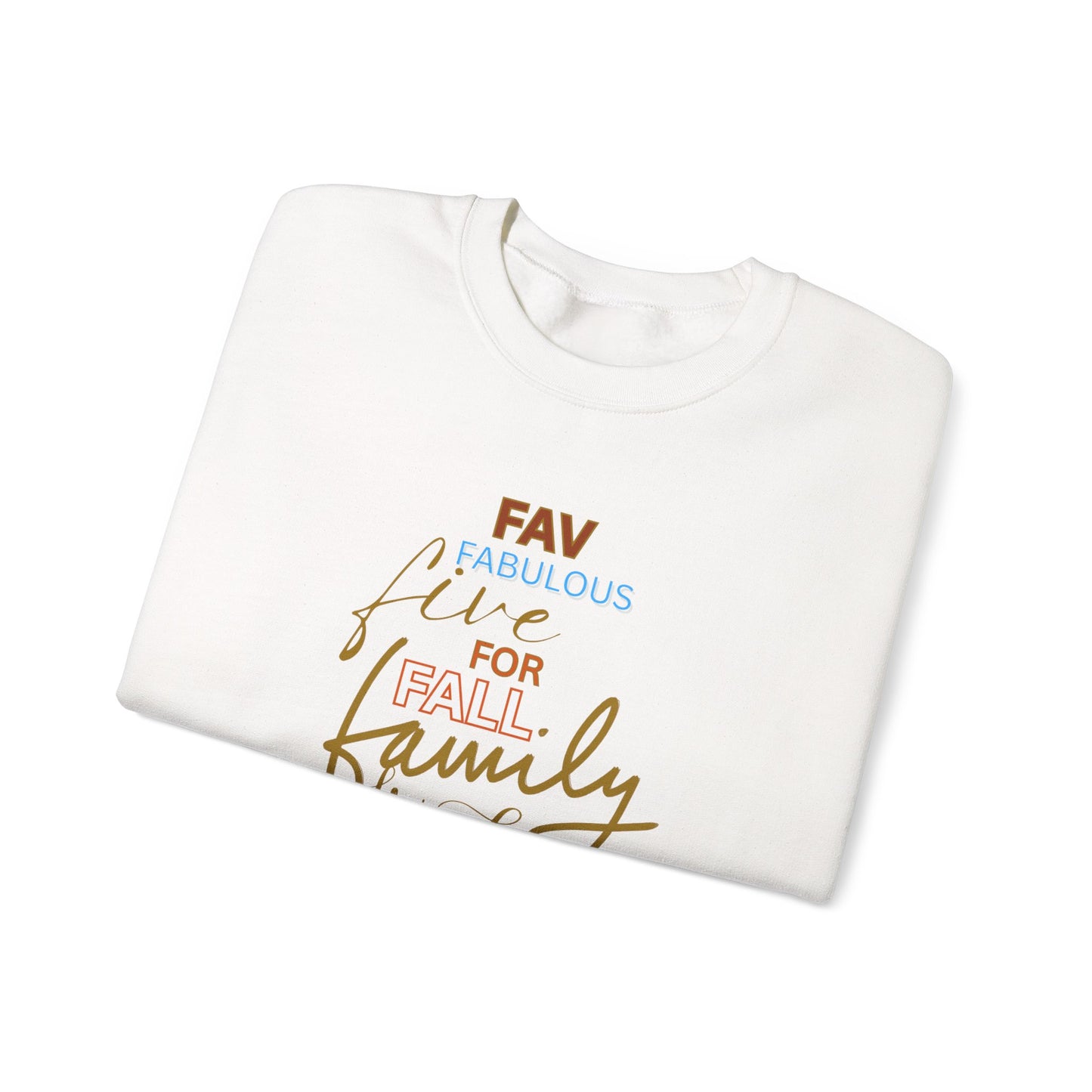 Fall Flannel & Family Crewneck Sweatshirt — Cozy Autumn Word-Art Pullover