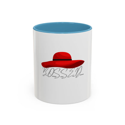 Bold Red Hat Accent Coffee Mug - Stylish Drinkware for Fashion Lovers