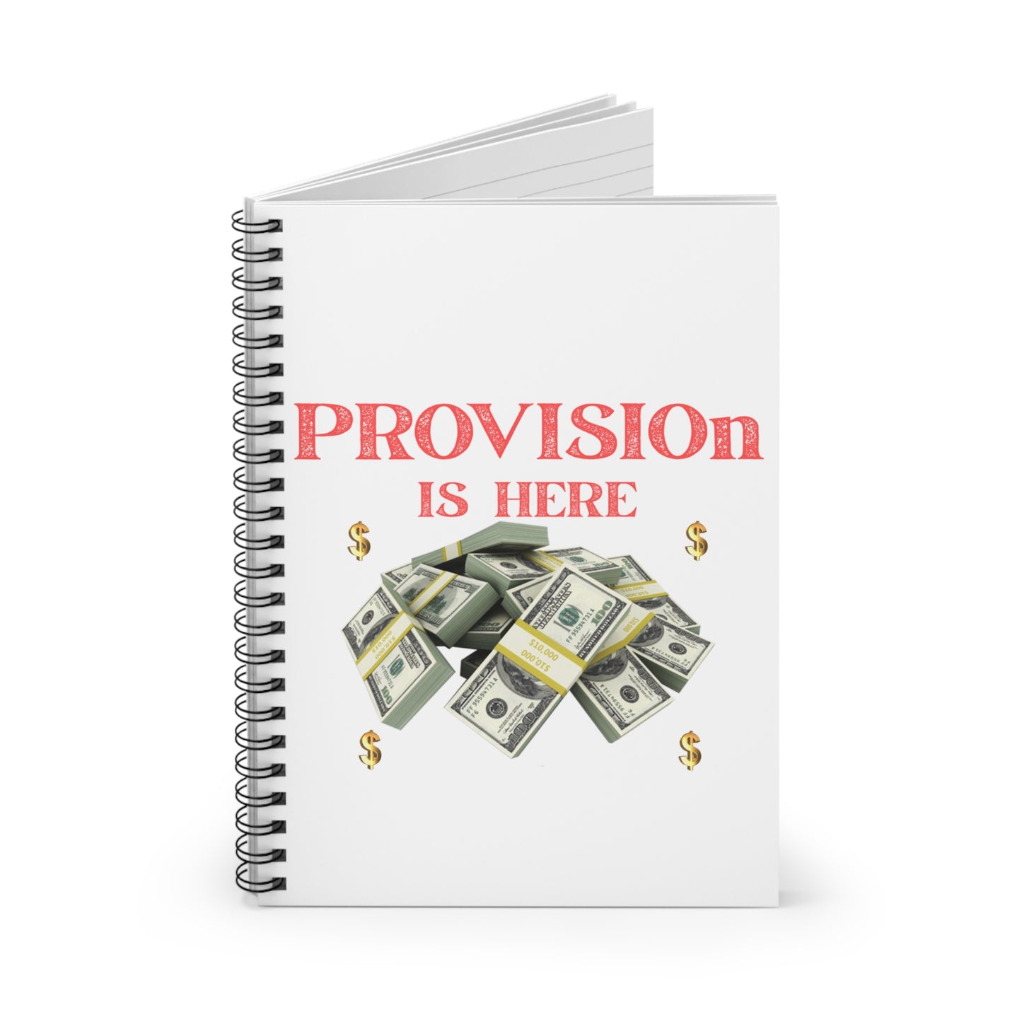Money Provision Spiral Notebook - Creative Writing, Journaling, Gift for Entrepreneurs, Note-taking, Business Planner