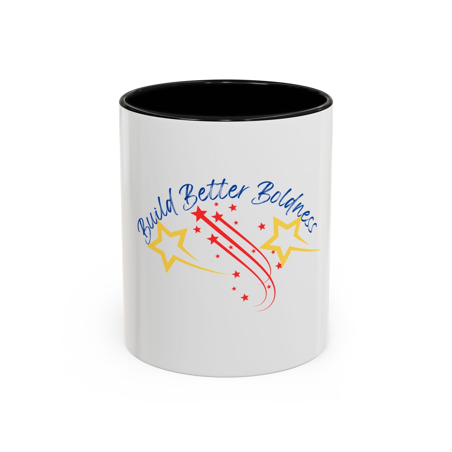Inspirational Accent Coffee Mug - Build Better Boldness - Perfect for Morning Motivation