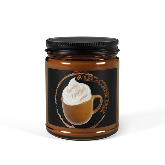 Cozy Coffee Scented Soy Candle - Amber Jar