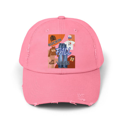 Fall Cap - Unisex Distressed Cap